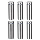 uxcell スタンドオフ ネジ 壁マウント 表示板ホルダー アクリルグラスネイル サイズ19x62 mm 6個入