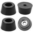 uxcell ゴム製足バンパー ゴム 足 バンパー バッファ 電子 金属ワッシャー付き D15x12xH8mm 4個入り