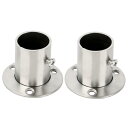 uxcell クローゼットロッドブラケット 些細なスキュー ステンレス鋼製 寝室の洋服クローゼット 2 個入り 25mm