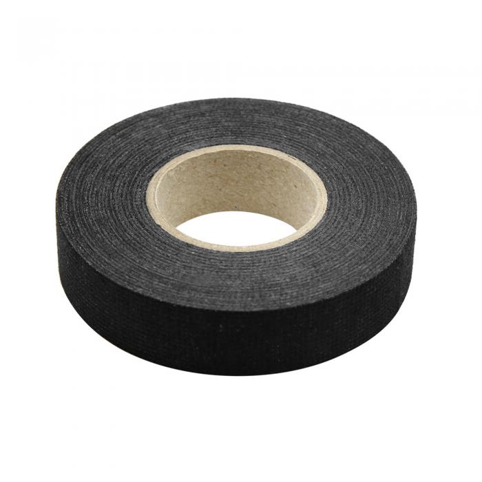 uxcell 配線用ハーネステープ ブラック ユニバーサル 粘着布 ファブリック カー ワイヤー ハーネス 織..