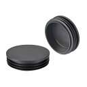 uxcell チューブプラグ ハンドレール対応 ガードレール対応 プラスチック製 直径100mm 2個入