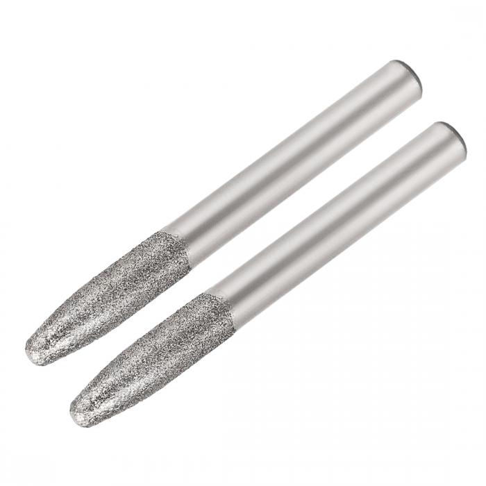 uxcell ダイヤモンドバ リ研削ドリルビット 150グリット 回転工具彫刻用 6 mmシャンク 6 mmテーパー 2個