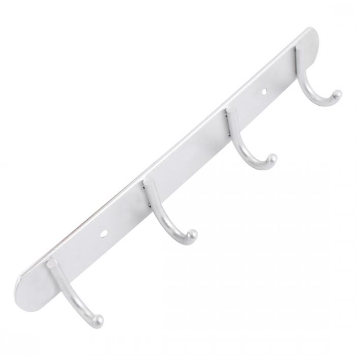 uxcell フック 壁ハンガー 4フック ハンドバッグ 帽子 タオル ホーム メタル シルバートーン