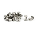 uxcell ネジポスト ベルトバックル バインディングボルト レザーファスナー 適用穴径4 mm メスM4x8 mm 15セット