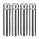 uxcell スタンドオフ ネジ 壁マウント 表示板ホルダー アクリルグラスネイル サイズ12x53 mm 4個入