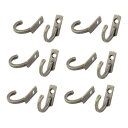 uxcell フック 壁掛け ネジ付き ブロンズトーン 5×12mm 17×7mm 2.5mm 24×18×7mm 33g