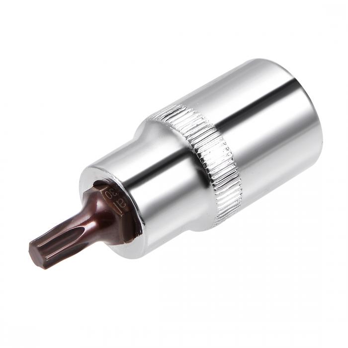 uxcell トルクスビットソケット 12.7mmトルクドライブドライバービット ソケットレンチ T30 S2合金鋼製 長さ55mm