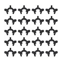 uxcell ラボジョイントクリップ プラスチッククランプ 取り付けクリップ ラボコネクタ 14/20 または 14/35ガラステーパージョイント用 ブラック 20個