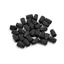 uxcell タイヤバルブステムキャップ タイヤダストカバー ブラック プラスチック 自動車用 30個入り