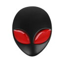 uxcell 自動車ステッカー ブラック 3Dエイリアンヘッド 形 メタル 車体デコラティブ エンブレム バッジ デカール ステッカー