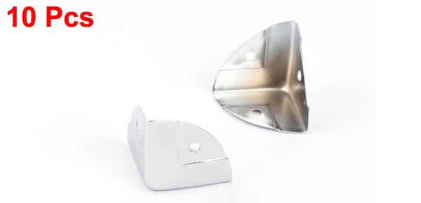 uxcell アングル エッジガード アングルブラケット 箱 テーブル ケースカバー メタル シルバートーン 28x28mm 10個入り
