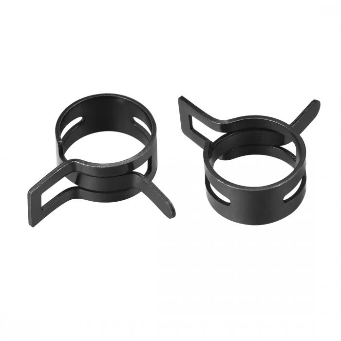 uxcell スチールバンドクランプ 21mmホースチューブ スプリングクリップクランプ マンガン鋼 ブラック ..