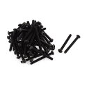 uxcell M3x28mm スレッド 10.9 合金 鋼 ボタン ヘッド 六角穴付きボルト 50個