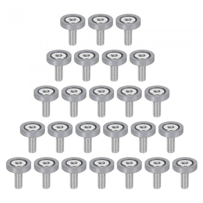 X AUTOHAUX バンパーマッドガードワッシャーボルト エンジンベイドレスアップスクリュー M6x1.0 アルミニウム合金 チタントーン 25個入り