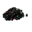 uxcell ポテンショメータコントロールノブ プラスチック製 カラフル 6mm内径 100個入り