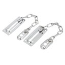 uxcell ドアチェーン ステンレス素材 セキュリティロック ドアチェーンガード 安全ロック 保護ロッカー 2個