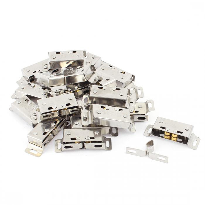 uxcell 食器棚 ドア ステンレス 二重ボール ローラー キャッチラッチ 50 mm 長さ20個入り