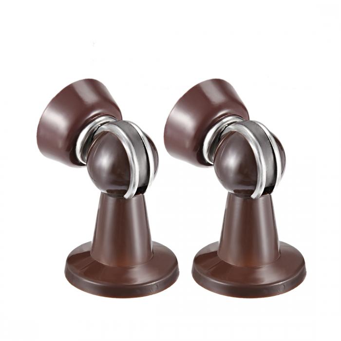 uxcell プラスチックドア磁気キャッチ ホルダー ストッパー 隠したネジ取付つき ブラウン 2pcs