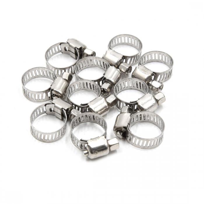 uxcell ホースクランプ フューエルラインワームクリップ ステンレス鋼 車の運転用 9-16 mm 10個