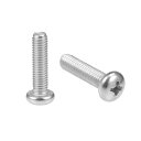 uxcell ボルト M5x20mm 機械ネジ十字穴付きなべ 機械ねじファスナ ボルト 50個入れ(4)