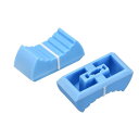 uxcell ポテンショメータ フラットプッシュノブ プラスチックストレートスライド 挿入シャフト4x2mmホワイト ブルー 10個入り