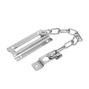 uxcell ドアチェーン セキュリティロック 安全ロック シルバートーン ステンレススチール 260x60x15mm