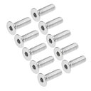 uxcell フラットヘッド小ネジ 内側六角ネジ 304ステンレス鋼 ボルト M5x16mm 20個(4)