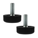 uxcell レベリングフィート M8 x 20 x 30mm 家具 滑走 ベース プロテクター デスク脚用 2個入り