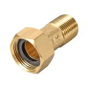 uxcell 真鍮管継手 めねじコネクタ 水道メーターのカップリング 六角ヘッド 53mm(1個)
