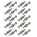 uxcell 六角ボルトキット ナットとワッシャー付き M4x30mm 304ステンレススチール 20個入り
