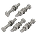 uxcell ヘックスボルトキット ナットとワッシャアソートメントキット 304ステンレススチール製 M8x50mm 5セット(4)