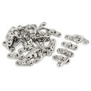 uxcell ジュエリーボックス右スイングアームクラスプ ラッチキャッチトグルハスプ シルバートーン 10個