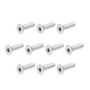 uxcell フラット小ねじ 内側六角ネジ 304ステンレス スチールファスナーボルト M8x30mm 10個(4)