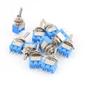 uxcell トグルスイッチ プラスチック製 シルバートーン AC125V 6A SPDT 10個入り