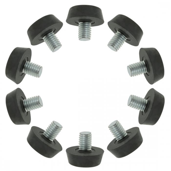 uxcell レベリングフィート M8 x 10 x 22mm 家具 グライド テーブル デスク キャビネットの脚 交換用 10個入り