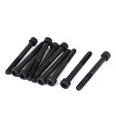 uxcell 六角穴付きボルト 六角ソケットヘッダキャップスクリュー 12.9 アロイスチール製ブラック M6 x 55mm 10個入り