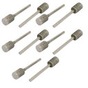 uxcell グラインドダイモンドビット ストレートシャンク シリンダーヘッド 直径8mm 10本入