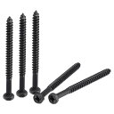 uxcell 六角ラグネジ 6 mmx80 mm 炭素鋼 プラスヘッド ハーフスレッド セルフタッピングボルト デッキ構築用 材木結合用 10個入り(4)