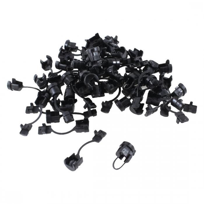 uxcell ストレインリリーフブッシング ワイヤプロテクター 円状 5mmケーブル ナイロン 50個入り