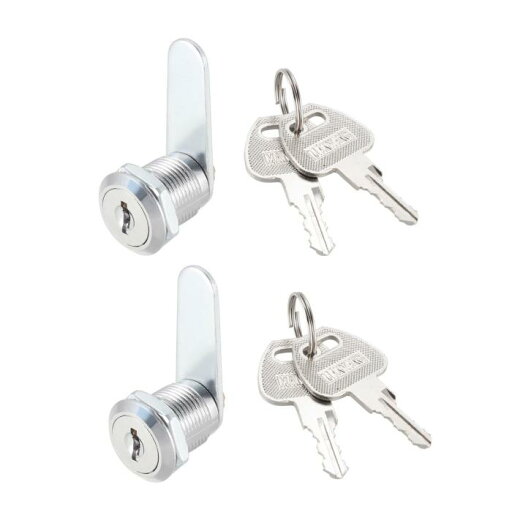uxcell キャビネットタンブラーカムロック No.3カム付き 同様のキー シリンダー長さ20 mm フィット最大12.7 mm厚さのパネル 2個 uxcell キャビネットタンブラーカムロック No.3カム付き 同様のキー シリンダー長さ20 mm フィット最大12.7 mm厚さのパネル 2個