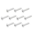 uxcell フラットヘッド小ねじ 内側六角ネジ 304ステンレス スチールファスナーボルト M3x12mm 80個(4)