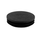 uxcell 家具用足キャップ 滑り止め ラウンドチューブインサート 70 x 17mm ブラック プラスチック 17g 1pcs