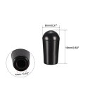 uxcell トグルスイッチチップ ピックアップ ノブキャップ プラスチック製 M4 3穴 ブラック 10個入