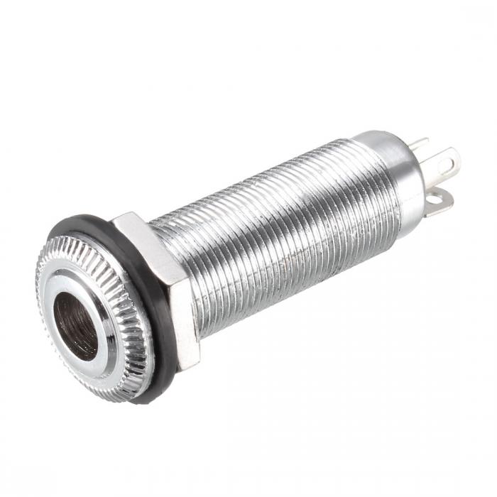 uxcell ニッケルシリンダーフラッシュマウント出力ジャック エレキギター ベース出力 フラッシュマウント ジャック シリンダー ニッケル