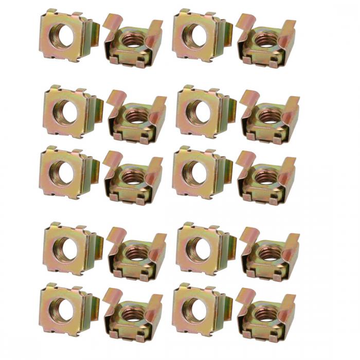 uxcell ケージナット キャプティブナット ケージフローティングナット M8 65Mnスチール 20個入り