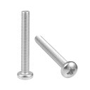 uxcell ボルト M8x65mm 機械ネジ なべ 十字穴付き ボルト ファスナー ボルト 5個入れ(4)