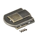uxcell トグルラッチ パッチン錠 ブロンズ ビンテージスタイル 4 取り付け穴 25mm wネジ あえん合金 6個入り