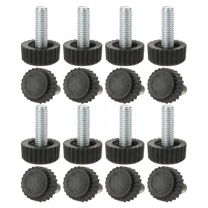 uxcell ハンドスクリューレベリングフィート アジャスタブルレベラーパッド M6 x 18 x 18mm フロアプロテクター 16パック