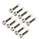 uxcell 家具接続継手 3合1 家具接続キット 外径15 mmカム継手 M6x40 mmだぼネジ 外径10.7 mm事前に挿入されたナット 10セット