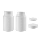 uxcell ボトル プラスチックラボ化学試瓶 113 mmx63 mm シール液体ボトル 半透明 2個入り